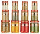 OLMARTT KITCHENWARE Plastic 1400Ml Airtight Containers Set (Rose Gold, Pcs 12-(1200,650,350 ML))...