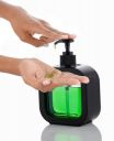 OLMARTT KITCHENWARE Plastic Soap Dispenser Refillable Hand Wash Liquid Dispenser Shower Bottles (300 Ml) White & Black Color...