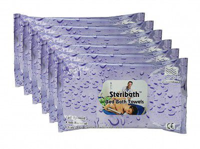 om Bed Bath Towels Cleans & Moisturize Skin -60 Pcs (pack of 6)