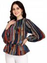 OM SAI LATEST CREATION Women rayon Top (OSLC-W1349_Multi_M)...