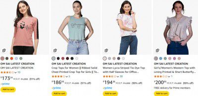 OM SAI LATEST CREATION Women's Clothing upto 92% off from Rs.150