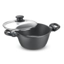 Omega Die-Cast Plus Aluminium Non-Stick Casserole 20 Cm with Glass Lid...