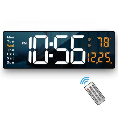 OMKRUSH Digital Alarm Clock Wall Table Clock Large Display (Font Colour May Vary)