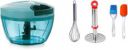 OMORTEX Combo Of 450 ML Chopper, StainlessSteel Whisk, Masher & Spatula Brush(Pack Of 5) Vegetable & Fruit Chopper  (Chopper)...