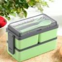 OMORTEX Rectangular Classy 3 Section Lunch Box With 1 Spoon & 1 Fork 3 Containers Lunch Box  (1500 ml)...