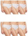 ONCH Womens Pure Cotton Printed Inner Elastic Panties - (Pack of 6)...
