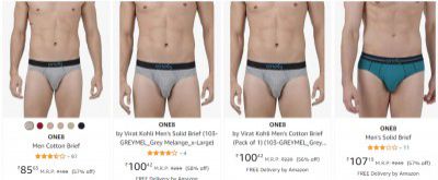 one8 by Virat Kohli Men's Brief Starts @ Rs 101