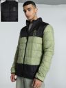 one8 x PUMA Men Colourblocked Reversible Outdoor Puffer Jacket with Patchwork...