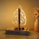 One94Store 3D Leaves Gold LED Night Lamp with Gold Base, Touch Control Cordless Decorative Table Light – 3 Color Modes, Modern Bedside Lamp for Bedroom, Living Room & Home Décor (Plastic Body)...
