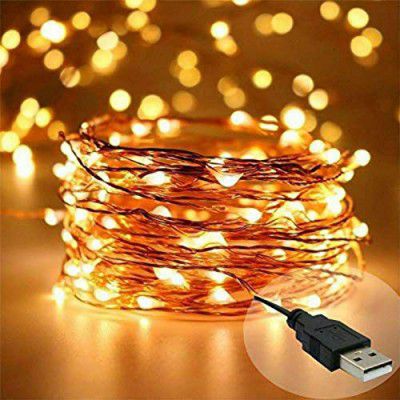 One94Store 5 Meter USB Fairy Lights 50 LED Decoration (Warm White, Pack of 1)