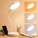 One94Store LED Desk Lamp Touch Sensor On/Off, USB Rechargeable Study Light, 3 Brightness Modes, 360 Adjustable Arm, Phone Holder, Night Light for Students, Dorm & Office (White)...