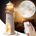 One94Store Lighthouse Lamp Galaxy Moon Projector...