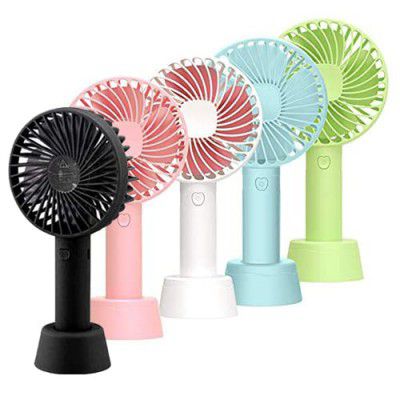 One94Store Mini Portable USB Hand Fan Built-in Rechargeable Battery Operated Summer Cooling Table Fan with Standing Holder Handy Base For Home Office Indoor Outdoor Travel (Multi color)