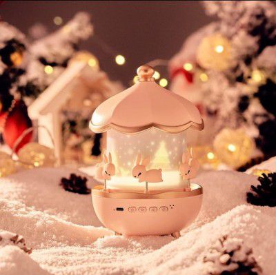 One94Store Night Light Rabbit Sky Projector for Kids – 360° Rotating Lamp with 6 Films
