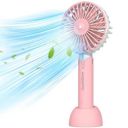 One94Store Portable USB Mini Hand Fan - 3 Speeds, 1200 mAh Rechargeable Battery - Ideal for Indoor, Outdoor, Home, Office, Kitchen, Makeup & Travel Use (Pink, X1)...