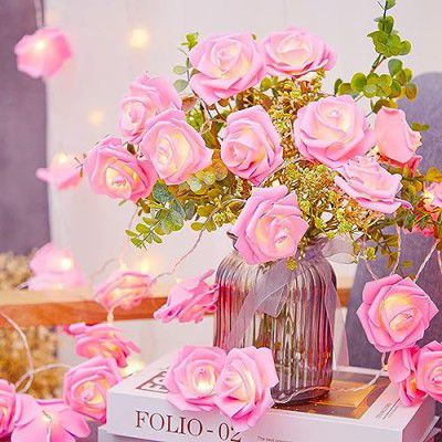 One94Store Rose Flower LED String Fairy Light 14 LED 3 Meter Night Light