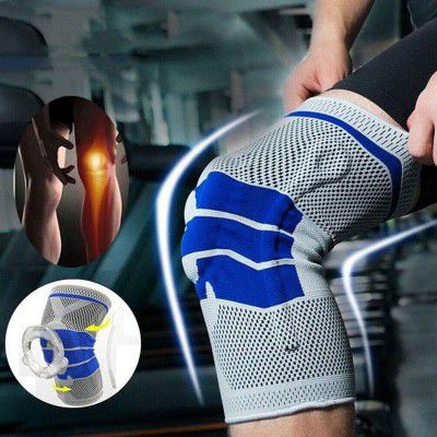 ONEOM Fitness Running Knee Support Protect Gym, Sport Braces Kneepad Elastic Nylon Silicon Padded Compression Knee Pad Sleeve for Basketball & Volleyball
