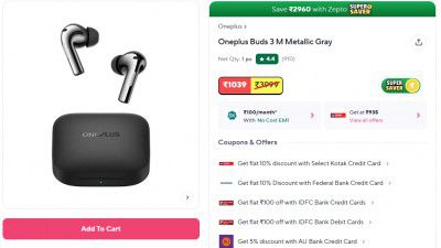 Oneplus Buds 3 M Metallic Gray