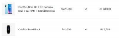 OnePlus Nord CE 2 5G + OnePlus Band Combo Offer