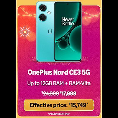 BBD Special: OnePlus Nord CE 3 5G price live at ₹17999