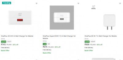 Flipkart : Oneplus Wall Chargers Starts @ 745