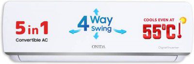 ONIDA 5-in-1 Convertible Cooling 2 Ton 3 Star Split Inverter With Four Way Swing AC - White  (IR243MJS)