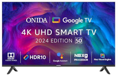 ONIDA (50 inch) Nexg Series 4K Ultra HD LED Smart Google TV 50UIG (Black)