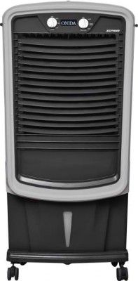 ONIDA 75 L Desert Air Cooler with Turbo Fan Technology,Honeycomb Cooling Pads (Dark Grey, 80ZDG)