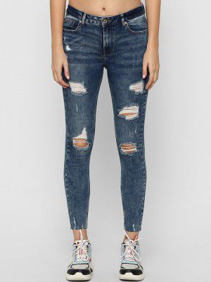 ONLY Women Navy Blue Skinny Fit Jeans