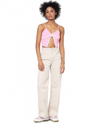 ONLY Women's Rayon Blend Slim Fit Top