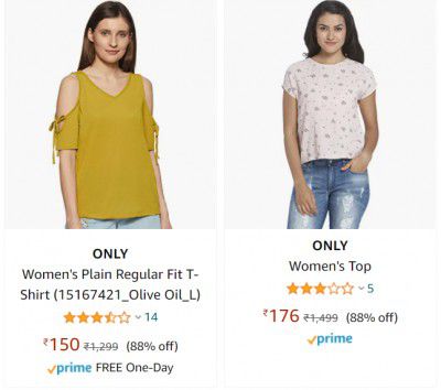 ONLY Women's T-Shirts up to 88% off