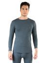 ONN Men's Black Melange Crew Neck Full Sleeves Premium Thermal Top-(Size:75)...