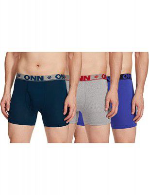 ONN Mens Floral Cotton Boxers (Colors May Vary)