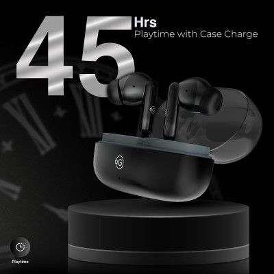 OOGE Wavepods 2 in-Ear Earbuds, 45H Playtime, Dual Mic, ENC, Type-C Fast Charging 