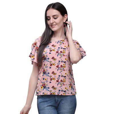 OOMPH! Womens Crepe Tank Top - Rose Pink