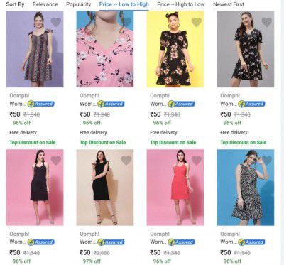 Oomph Women's Dress starts ₹60
