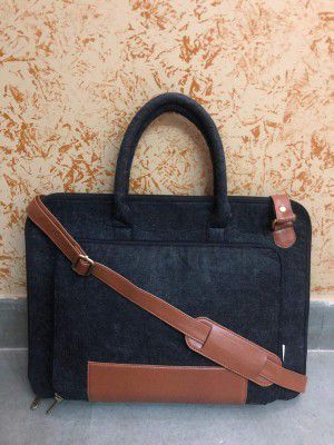 OON Laptop Bag 15 Inch Smart Black Felt External Size 16.1 inch