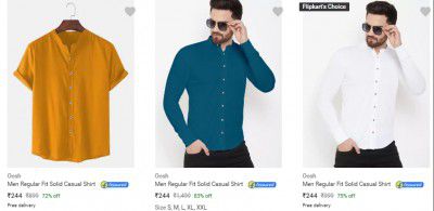 Oosh Mens Shirts starts ₹224