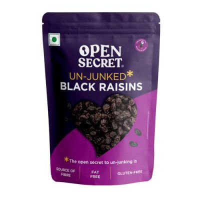 Open Secret Black Raisins | 500g | Dry Fruits, kismis, Kishmish, Dry Grapes, Premium Raisins, 100% Natural & Gluten-Free, Dried Kishmish Without Seeds, Rich in Fiber Iron Calcium & Boosts Immunity