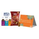Open Secret Christmas & New Year Gifts Dry Fruit and Nuts Combo Pack with Delicious Chocolate Cookies | 4 Item Gift Combo - Ultimate Festive Treat: Festive Card, Assorted Story Box, Lights, Nutty Mix ...