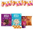 Open Secret Christmas & New Year Special Snacks Hamper Gift Combo Box | 7 Item Gift Combo - Cookies, Brownie, Dry Fruit and Nuts, Scented Candles and DIY Decoration Kit | Premium Dry Fruits | Gift for...