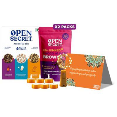 Open Secret Christmas & New Year Wholesome Treats Gift Box | 7 Item Gift Combo - Corporate Gift | Healthy Snacks, Premium Gift Hamper I Gourmet Gift I Birthday Anniversary Gift I Premium Gift Box I X-