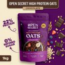 OPEN SECRET High Protein Oats Healthy Breakfast Mix of Protein & Fibre 0 Refined Sugar Pouch - 1 kg...
