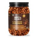 Open Secret Premium Roasted Black Pepper Almonds | 1 kg (Pack of 1)...