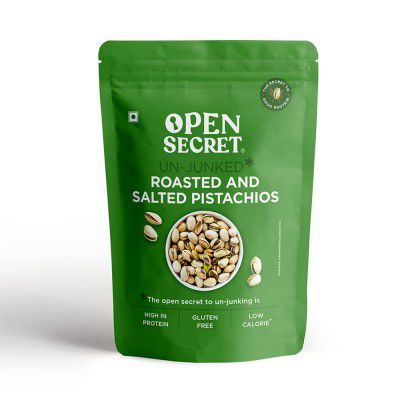 Open Secret Premium Roasted & Salted Pistachios 500g | Pista Dry Fruit| Tasty & Healthy| High in Protein & Dietary Fiber| Gluten Free & Low Calorie Nuts