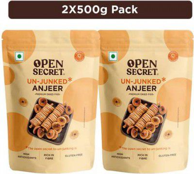 OPEN SECRET Premium Unjunked Anjeer- High Protein Figs (2 x 500 g)