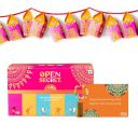 Open Secret Snack Gifts Hamper Box| Assorted Chocolate Cookies Biscuits, Decor Lights Lantern, Card| Healthy Snacks Combo...