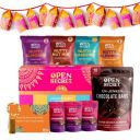 Open Secret Snacks Gifts Hamper I Nuts Combo, Dark Chocolate, Brownies, Cookies Biscuits, Lights Lantern, Card I Dry-Fruits | Premium Snacks Combo...