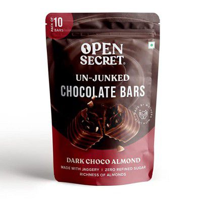 Open Secret Unjunked Dark Chocolate Bars | Pack of 10 Bars
