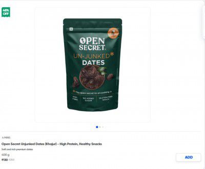 Open Secret Unjunked Dates (Khajur) - 400g